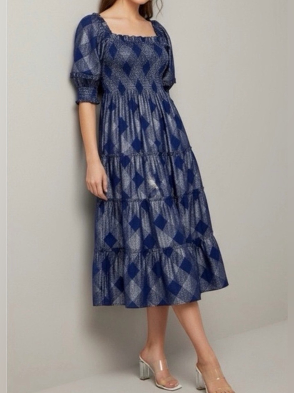 Hill House Home Nelsi Nap Dress - Navy Glitter Check (size XL)